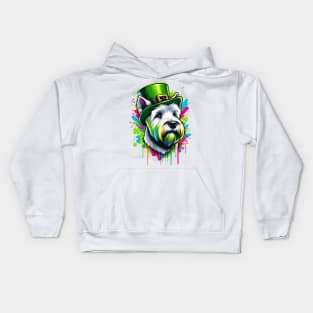 Soft Coated Wheaten Terrier's St Patrick's Day Parade Kids Hoodie